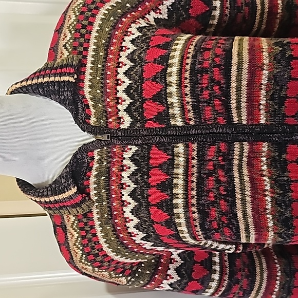 Heirloom Collections Womens Vintage Y2K Zip-up Collared Cardigan Sz XL - Picture 2 of 10